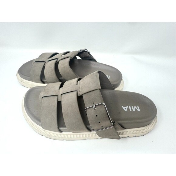 MIA Women's Geni Slip-On Sandals Double Buckle Wide & Comfy Size 8 - Excellent - Picture 2 of 7